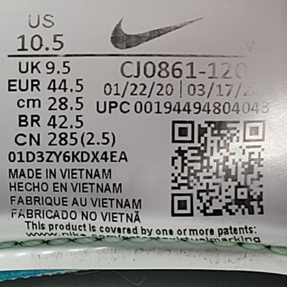 Nike Free Metcon 3 Men's Flash Crimson Aqua White Shoes CJ0861-120 US Size 10.5 - Picture 9 of 9